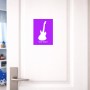 שלט אלומיניום קטן לחדר בעיצוב אישי עם השם שלך בעיצוב גיטרה גודל השלט 15 × 20 ס"מ.
