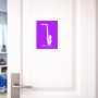 שלט אלומיניום קטן לחדר בעיצוב אישי עם השם שלך בעיצוב סקסופון גודל השלט 15 × 20 ס"מ.