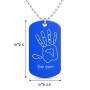 שרשרת דיסקיט מאלומיניום בעיצוב אישי עם השם שלך בעיצוב יד גודל הדיסקיט 2.9 × 5 ס"מ