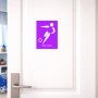שלט אלומיניום קטן לחדר בעיצוב אישי עם השם שלך בעיצוב כדורגל אולימפי גודל השלט 15 × 20 ס"מ.