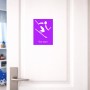 שלט אלומיניום קטן לחדר בעיצוב אישי עם השם שלך בעיצוב סקי אולימפי גודל השלט 15 × 20 ס"מ.