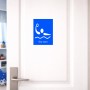 שלט אלומיניום קטן לחדר בעיצוב אישי עם השם שלך בעיצוב כדור מים אולימפי גודל השלט 15 × 20 ס"מ.
