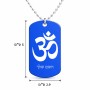 שרשרת דיסקיט מאלומיניום בעיצוב אישי עם השם שלך בעיצוב סמל אום גודל הדיסקיט 2.9 × 5 ס"מ