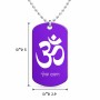 שרשרת דיסקיט מאלומיניום בעיצוב אישי עם השם שלך בעיצוב סמל אום גודל הדיסקיט 2.9 × 5 ס"מ