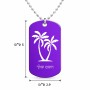 שרשרת דיסקיט מאלומיניום בעיצוב אישי עם השם שלך בעיצוב כפות ידיים גודל הדיסקיט 2.9 × 5 ס"מ