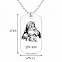 שרשרת דיסקיט מאלומיניום בעיצוב אישי עם השם שלך בעיצוב סנטה קלאוס גודל הדיסקיט 2.9 × 5 ס"מ