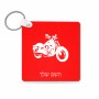 מחזיק מפתחות בצורת ריבוע בעיצוב אישי עם השם שלך בעיצוב הארלי-דיווידסון גודל המחזיק 5 × 5 ס"מ