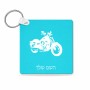 מחזיק מפתחות בצורת ריבוע בעיצוב אישי עם השם שלך בעיצוב הארלי-דיווידסון גודל המחזיק 5 × 5 ס"מ