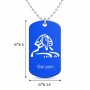 שרשרת דיסקיט מאלומיניום בעיצוב אישי עם השם שלך בעיצוב ספינקס מצרים גודל הדיסקיט 2.9 × 5 ס"מ