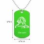 שרשרת דיסקיט מאלומיניום בעיצוב אישי עם השם שלך בעיצוב ספינקס מצרים גודל הדיסקיט 2.9 × 5 ס"מ