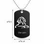 שרשרת דיסקיט מאלומיניום בעיצוב אישי עם השם שלך בעיצוב ספינקס מצרים גודל הדיסקיט 2.9 × 5 ס"מ