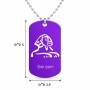 שרשרת דיסקיט מאלומיניום בעיצוב אישי עם השם שלך בעיצוב ספינקס מצרים גודל הדיסקיט 2.9 × 5 ס"מ