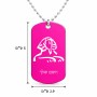 שרשרת דיסקיט מאלומיניום בעיצוב אישי עם השם שלך בעיצוב ספינקס מצרים גודל הדיסקיט 2.9 × 5 ס"מ