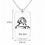 שרשרת דיסקיט מאלומיניום בעיצוב אישי עם השם שלך בעיצוב ספינקס מצרים גודל הדיסקיט 2.9 × 5 ס"מ