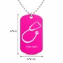 שרשרת דיסקיט מאלומיניום בעיצוב אישי עם השם שלך בעיצוב סטטוסקופ רופא גודל הדיסקיט 2.9 × 5 ס"מ