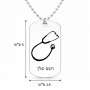 שרשרת דיסקיט מאלומיניום בעיצוב אישי עם השם שלך בעיצוב סטטוסקופ רופא גודל הדיסקיט 2.9 × 5 ס"מ