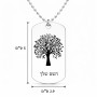 שרשרת דיסקיט מאלומיניום בעיצוב אישי עם השם שלך בעיצוב עץ גודל הדיסקיט 2.9 × 5 ס"מ