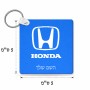 מחזיק מפתחות בצורת ריבוע בעיצוב אישי עם השם שלך בעיצוב הונדה 2 גודל המחזיק 5 × 5 ס"מ