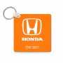 מחזיק מפתחות בצורת ריבוע בעיצוב אישי עם השם שלך בעיצוב הונדה 2 גודל המחזיק 5 × 5 ס"מ