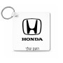 מחזיק מפתחות בצורת ריבוע בעיצוב אישי עם השם שלך בעיצוב הונדה 2 גודל המחזיק 5 × 5 ס"מ