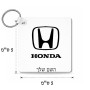 מחזיק מפתחות בצורת ריבוע בעיצוב אישי עם השם שלך בעיצוב הונדה 2 גודל המחזיק 5 × 5 ס"מ