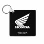 מחזיק מפתחות בצורת ריבוע בעיצוב אישי עם השם שלך בעיצוב הונדה גודל המחזיק 5 × 5 ס"מ