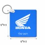 מחזיק מפתחות בצורת ריבוע בעיצוב אישי עם השם שלך בעיצוב הונדה גודל המחזיק 5 × 5 ס"מ