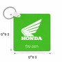 מחזיק מפתחות בצורת ריבוע בעיצוב אישי עם השם שלך בעיצוב הונדה גודל המחזיק 5 × 5 ס"מ