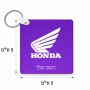 מחזיק מפתחות בצורת ריבוע בעיצוב אישי עם השם שלך בעיצוב הונדה גודל המחזיק 5 × 5 ס"מ