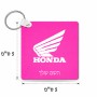 מחזיק מפתחות בצורת ריבוע בעיצוב אישי עם השם שלך בעיצוב הונדה גודל המחזיק 5 × 5 ס"מ