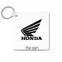 מחזיק מפתחות בצורת ריבוע בעיצוב אישי עם השם שלך בעיצוב הונדה גודל המחזיק 5 × 5 ס"מ
