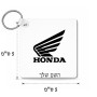 מחזיק מפתחות בצורת ריבוע בעיצוב אישי עם השם שלך בעיצוב הונדה גודל המחזיק 5 × 5 ס"מ