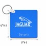 מחזיק מפתחות בצורת ריבוע בעיצוב אישי עם השם שלך בעיצוב יגואר גודל המחזיק 5 × 5 ס"מ