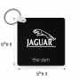 מחזיק מפתחות בצורת ריבוע בעיצוב אישי עם השם שלך בעיצוב יגואר גודל המחזיק 5 × 5 ס"מ