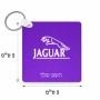 מחזיק מפתחות בצורת ריבוע בעיצוב אישי עם השם שלך בעיצוב יגואר גודל המחזיק 5 × 5 ס"מ
