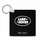 מחזיק מפתחות בצורת ריבוע בעיצוב אישי עם השם שלך בעיצוב לנד רובר גודל המחזיק 5 × 5 ס"מ