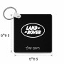מחזיק מפתחות בצורת ריבוע בעיצוב אישי עם השם שלך בעיצוב לנד רובר גודל המחזיק 5 × 5 ס"מ