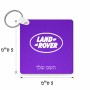 מחזיק מפתחות בצורת ריבוע בעיצוב אישי עם השם שלך בעיצוב לנד רובר גודל המחזיק 5 × 5 ס"מ