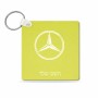 מחזיק מפתחות בצורת ריבוע בעיצוב אישי עם השם שלך בעיצוב מרצדס-בנץ גודל המחזיק 5 × 5 ס"מ