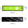 תווית סימון תיקים \ צרור מפתחות בעיצוב אישי עם השם שלך בעיצוב פרח היביסקוס גודל התווית 12.9 × 3 ס"מ