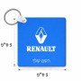 מחזיק מפתחות בצורת ריבוע בעיצוב אישי עם השם שלך בעיצוב רנו גודל המחזיק 5 × 5 ס"מ