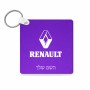 מחזיק מפתחות בצורת ריבוע בעיצוב אישי עם השם שלך בעיצוב רנו גודל המחזיק 5 × 5 ס"מ