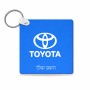 מחזיק מפתחות בצורת ריבוע בעיצוב אישי עם השם שלך בעיצוב טויוטה גודל המחזיק 5 × 5 ס"מ