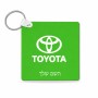 מחזיק מפתחות בצורת ריבוע בעיצוב אישי עם השם שלך בעיצוב טויוטה גודל המחזיק 5 × 5 ס"מ