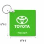 מחזיק מפתחות בצורת ריבוע בעיצוב אישי עם השם שלך בעיצוב טויוטה גודל המחזיק 5 × 5 ס"מ