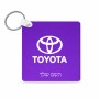 מחזיק מפתחות בצורת ריבוע בעיצוב אישי עם השם שלך בעיצוב טויוטה גודל המחזיק 5 × 5 ס"מ