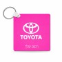 מחזיק מפתחות בצורת ריבוע בעיצוב אישי עם השם שלך בעיצוב טויוטה גודל המחזיק 5 × 5 ס"מ