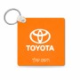 מחזיק מפתחות בצורת ריבוע בעיצוב אישי עם השם שלך בעיצוב טויוטה גודל המחזיק 5 × 5 ס"מ
