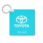 מחזיק מפתחות בצורת ריבוע בעיצוב אישי עם השם שלך בעיצוב טויוטה גודל המחזיק 5 × 5 ס"מ