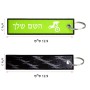 תווית סימון תיקים \ צרור מפתחות בעיצוב אישי עם השם שלך בעיצוב רוכב אופניים גודל התווית 12.9 × 3 ס"מ